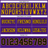 Custom Purple Black-Gold Authentic Football Jersey