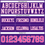 Custom Purple Pink-White Authentic Football Jersey
