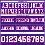 Custom Purple White-Pink Authentic Football Jersey