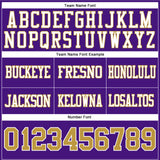 Custom Purple Old Gold-White Authentic Football Jersey