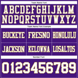 Custom Purple White-Old Gold Authentic Football Jersey