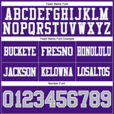 Custom Purple Gray-White Authentic Football Jersey