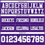 Custom Purple White-Gray Authentic Football Jersey