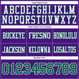 Custom Purple Kelly Green-White Authentic Football Jersey