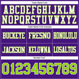 Custom Purple Neon Green-White Authentic Football Jersey