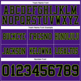 Custom Purple Black-Neon Green Authentic Football Jersey