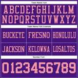Custom Purple Medium Pink Authentic Football Jersey
