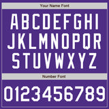 Custom Stitched Purple White Baseball Pullover Sweatshirt Hoodie