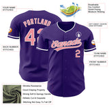 Custom Purple Medium Pink-White Authentic Baseball Jersey