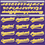 Custom Purple Yellow-White Authentic Baseball Jersey