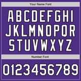 Custom Stitched Purple White-Black Baseball Pullover Sweatshirt Hoodie