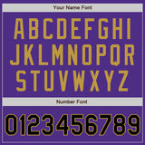 Custom Stitched Purple Black-Old Gold Baseball Pullover Sweatshirt Hoodie