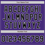 Custom Purple Black-White Authentic Baseball Jersey