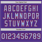 Custom Stitched Purple Light Blue-Red Baseball Pullover Sweatshirt Hoodie