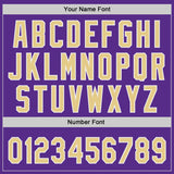 Custom Purple Vegas Gold-White Authentic Baseball Jersey
