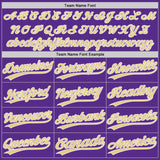 Custom Purple Vegas Gold-White Authentic Baseball Jersey