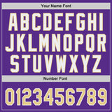 Custom Purple Vegas Gold-White Authentic Baseball Jersey