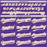 Custom Purple White-Vegas Gold Authentic Baseball Jersey
