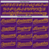 Custom Purple-Yellow Authentic Baseball Jersey