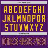 Custom Purple-Yellow Authentic Baseball Jersey