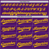 Custom Purple-Yellow Authentic Baseball Jersey