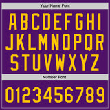 Custom Purple-Yellow Authentic Baseball Jersey