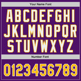 Custom Purple Gold-White Authentic Baseball Jersey