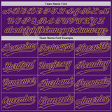 Custom Purple-Old Gold Authentic Baseball Jersey