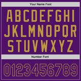 Custom Purple-Old Gold Authentic Baseball Jersey