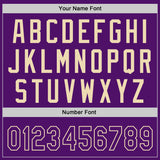 Custom Purple-Cream Authentic Baseball Jersey