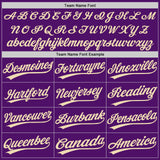 Custom Purple-Cream Authentic Baseball Jersey
