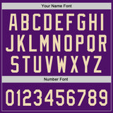 Custom Purple-Cream Authentic Baseball Jersey
