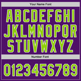 Custom Purple Neon Green-White Authentic Baseball Jersey