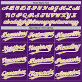 Custom Purple Vegas Gold-White Authentic Baseball Jersey