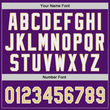 Custom Purple Vegas Gold-White Authentic Baseball Jersey