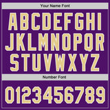 Custom Purple Vegas Gold-White Authentic Baseball Jersey