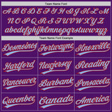 Custom Purple Light Blue-Red Authentic Baseball Jersey