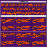 Custom Purple Black-Orange Authentic Baseball Jersey
