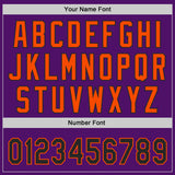 Custom Purple Black-Orange Authentic Baseball Jersey
