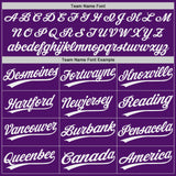 Custom Purple White Pinstripe Authentic Baseball Jersey