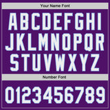 Custom Purple White Pinstripe-Light Blue Authentic Baseball Jersey