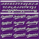 Custom Purple White Pinstripe-Black Authentic Baseball Jersey