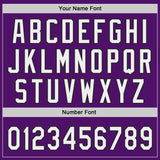 Custom Purple White Pinstripe-Black Authentic Baseball Jersey