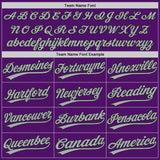 Custom Purple Black Pinstripe-Gray Authentic Baseball Jersey
