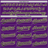 Custom Purple Black Pinstripe-Cream Authentic Baseball Jersey