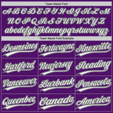 Custom Purple Black Pinstripe White-Gray Authentic Baseball Jersey