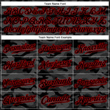 Custom Camo Black Royal-Red American Flag Star Raglan Sleeves Patriotic Authentic Baseball Jersey