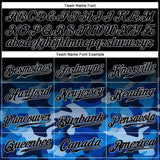 Custom Camo Black-Gray American Flag Patriotic Eagle Raglan Sleeves Authentic Baseball Jersey
