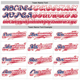 Custom White Red Pinstripe USA Flag-Blue Patriotic Stars & Stripes Raglan Sleeves Authentic Baseball Jersey