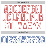Custom White Red-Royal Patriotic American Flag Camo Raglan Sleeves Authentic Baseball Jersey
